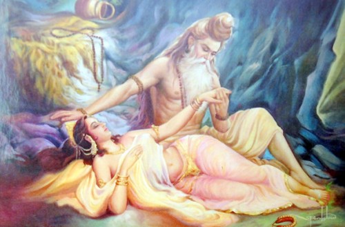 Vishamitra y Menaka Vishamitra y Menaka