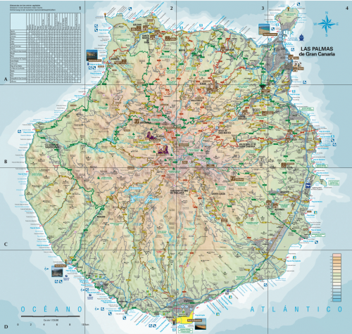 Mapa de Gran Canaria